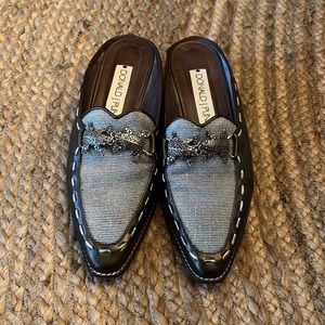 Silver frog mules